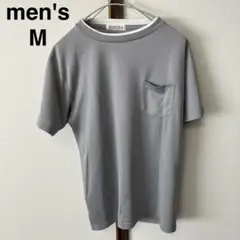 メンズ　半袖　Tシャツ　グレー　M ポリエステル　スポーツ
