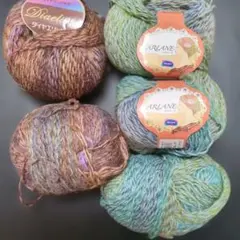 ダイヤエリート & ARLANE 毛糸 4玉と半端セット