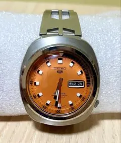 SEIKO 5 SPORTS 5126-6010 オレンジ文字盤 - メルカリ