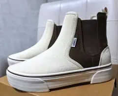 Vans サイドゴアブーツ アイボリー/ブラウン
