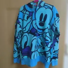 東京ディズニーリゾート ミッキー裏起毛パーカー LLサイズ 美品　総柄可愛い