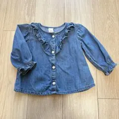 フリルデニムシャツ