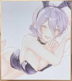 チェンソーマン 手描きイラスト レゼ ファンアート 色紙 バニーガール