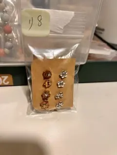 金属製ピアスセット ゴールド シルバー