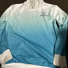 メンズ フード付きパーカーおしゃれ切替グラデーション