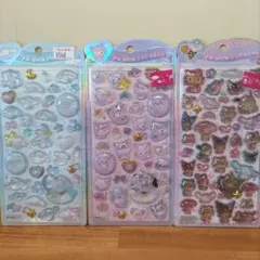 【正規品】サンリオ キャラクター　うるちゅるシール 　3枚セット