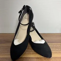 即購入可 【Rezoy】新品 22.5cm黒 スエード パンプス リゾイ