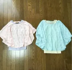 a.v.v. 花柄レース フリル袖 トップス◇2点セット