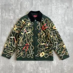 Supreme　シュプリーム　キルティング　スカジャン　ジャケット　刺繍　バラ Supreme シュプリーム キルティング スカジャン ジャケット 刺繍