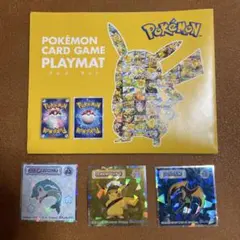 ポケモンカードゲームプレイマットとポケモンウエハースシール３枚