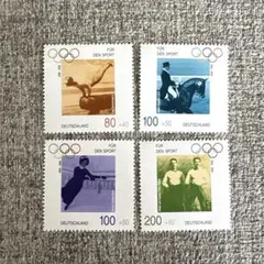 1508【未使用：海外切手(ドイツ)】札幌オリンピック 4種完 小型シート