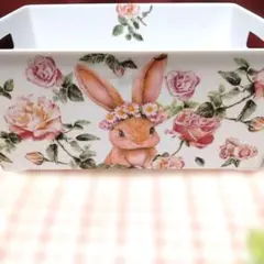 植木鉢 リメイク鉢 壁掛けプラ鉢 うさぎ＆薔薇 - メルカリ