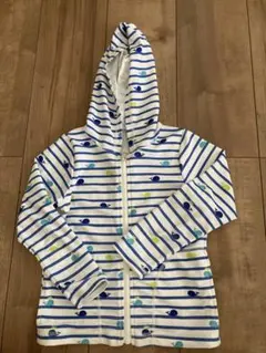 クジラ柄ストライプラッシュガード 104cm