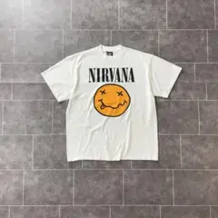 NIRVANA ニルヴァーナ smile s/s band Tシャツ 白 XL
