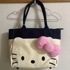 ハローキティ トートバッグ アイボリー &ネイビー