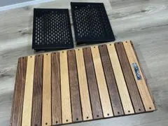 激レア個体縞杢セット」BLACK DESIGN ハレテーブル ウッドテーブル