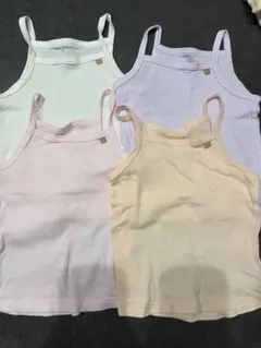 タンクトップ4枚セット（白・紫・ピンク・ベージュ）