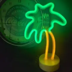 椰子の木ネオン電池式HAWAIIハワイアンパームツリー50sパブバーカフェダイナ