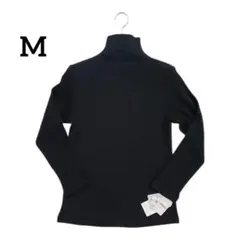 ☆母の日☆新品☆ ブラック 長袖 タートルネックTシャツ M 日本製