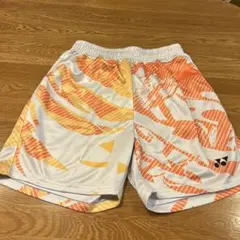 バドミントンパンツ 2XL オレンジホワイト