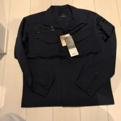 AZITO ストレッチジャケット L ネイビーワークシャツ