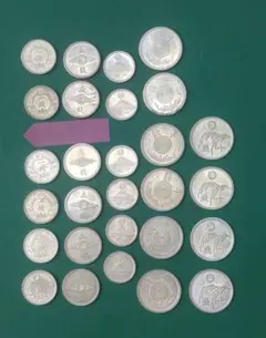 10銭アルミ貨 約500枚 まとめ売り 稲&菊／純アルミ銭 水色 - メルカリ