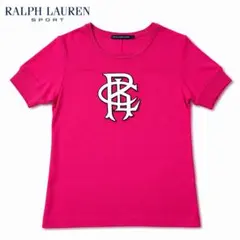 RALPH LAUREN SPORT 半袖ニット L ピンク ビッグロゴのサムネイル