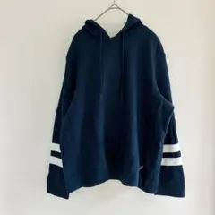 レア❣️NAUTICA 【M】ネイビー フード　パーカー　微裏起毛　トップス