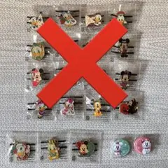 ディズニーキャラクター チャーム 缶バッジセット
