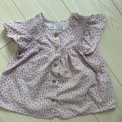 ZARA 花柄フリル袖ブラウス 4-5歳