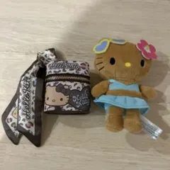 日焼けキティ　キーホルダー　ポーチ