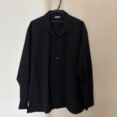 【GU】メンズ　黒の長袖シャツ XLサイズ　ほぼ未使用に近い