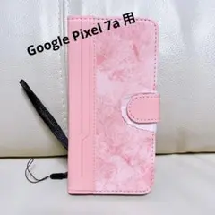 Google Pixel 7a ケース 手帳型 ピンク スタンド機能