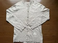 Samansa Mos2 刺繍スカラップ　カーディガン