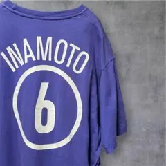 【NIKE製】サッカー日本代表 稲本潤 6 Tシャツ パープル Lサイズ ナイキ