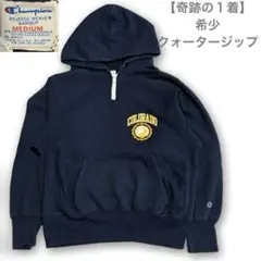 80s Champion リバースウィーブ ハーフジップスウェット パーカー