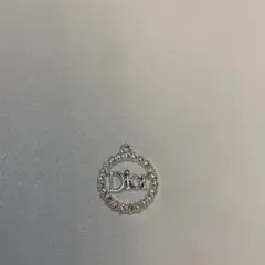 ChristianDior シルバークリスタルロゴチャーム