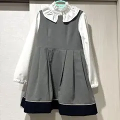キャサリンコテージ　ブラウス　ワンピース　グレー　130cm
