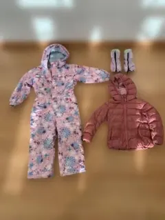 女の子用スキーウェア　防寒着　セット
