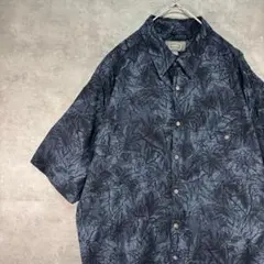Theory セオリー オープンカラーシャツ L 黒 ボタニカル 開襟シャツ Theory セオリー オープンカラーシャツ L 黒 ボタニカル 開襟シャツ
