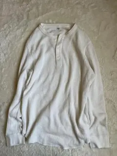 old uniqlo ヘンリーネックサーマルロンT Y2K archive