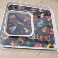 【未使用】フェイラー　ハイジフレンズフォレスト　トレー２枚セット　ネイビー