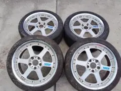 シルバー6本スポーク 185/60R15 6.5J+38 コンパクトカーカスタム
