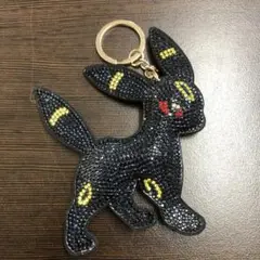 [新品・未使用] ポケモン　ラインストーン キーホルダーブラッキー
