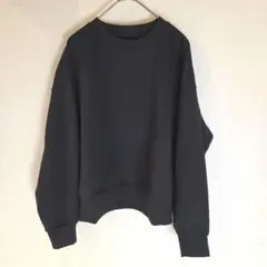 美品 無印MUJIチャコールグレー クルーネック スウェットS