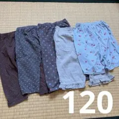 120 ユニクロ他 5分丈 七分丈 セット レギンス 女児