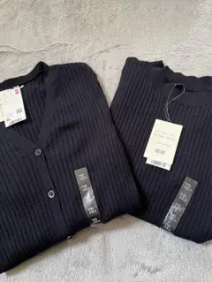 UNIQLO エクストラファインメリノリブカーディガン＆セーター セット販売