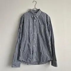 ギャップ ギンガムチェック長袖シャツ ボタンダウン　S ネルシャツ a1383