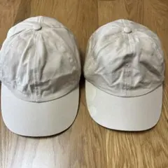 【未使用】キッズ 子供用 コットンキャップ 2個セット ベージュ