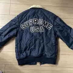 Supreme USA刺繍 MA-1ジャケット S ネイビーのサムネイル